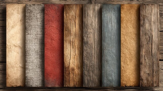 Collection of Vintage-Inspired Textures Featuring Aged Parchment Paper for Authentic Retro Design and Nostalgic Aesthetic