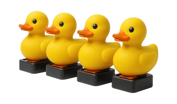 Rubber duck target set for novelty shooting games and plinking