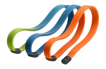 Resistance loop bands in varying thicknesses for beginner exercise routines