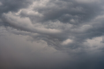 Dramatic storm clouds over landscape in Alcarria