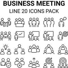 Fototapeta premium Business and Web Icon Set in Modern Vector Style