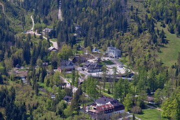 view of part of town from mountain in Zakopane - Lesser Poland - Poland