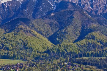 mountain landscape in the mountains in Zakopane - Lesser Poland - Poland
