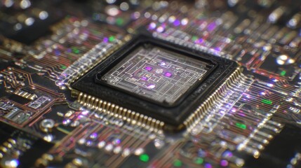 Fototapeta premium Expert microchip repair services for efficient electronics restoration and maintenance