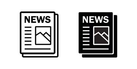 News icon. newspaper png and vector on transparent background