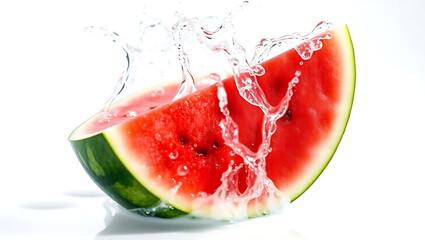 Droplets on Fresh Watermelon Slice: Juicy and Refreshing Summer Treat for National Watermelon Day