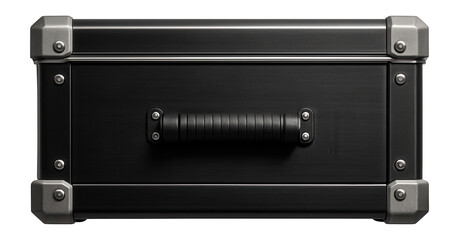 Fototapeta premium Heavy-duty steel tool chest with reinforced corners for a construction site.