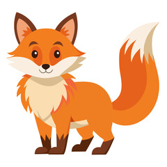 red fox vector illustration