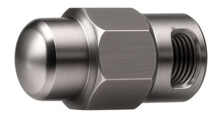 Titanium lug nuts with a closed-end design for a high-performance motorcycle.