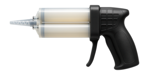 Fast-cure structural adhesive in a dual-cartridge for heavy-duty wood and metal applications in a manufacturing plant.
