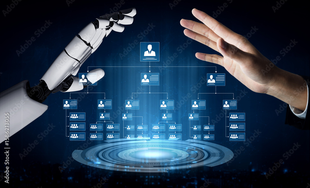 Poster ai supports org chart creation by organizing structure, team, and corporate roles into an efficient 