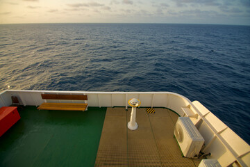 View of the bridge wings of a ship