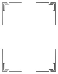 Chinese New Year Border Clipart. Festival Chinese Frame. Traditional Lunar New Year Borders. Asian Decorative Clip Art. Spring Festival.  Lantern & Dragon Clipart. Hand-Drawn Frame.