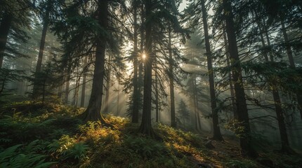 morning in the forest
