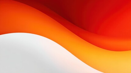 Vibrant orange and red curves intertwining, forming sleek abstract background blending dynamic visual energy for contemporary graphic design