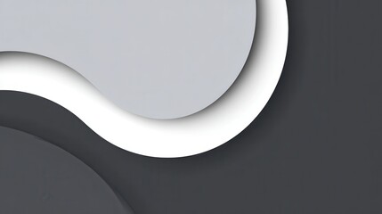 Gray and white curving lines creating fluid, contemporary abstract pattern with sleek geometric movement suggesting minimalist design potential for graphic layouts