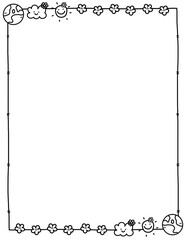 Earth Day Floral Border Frame Clipart. Eco-Friendly Borders. Spring Nature Border Design. Green & Floral Frame. Hand-Drawn. Doodle Borders Frames. Perfect for invitations, worksheets, weddings, and pr