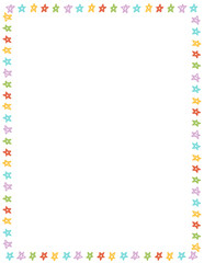 Cute pastel frames doodle. Star Frame. Hand-Drawn. Doodle Borders Frames. Perfect for invitations, worksheets, weddings, and printable.