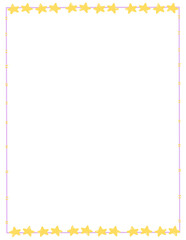 Cute pastel frames doodle. Star Frame. Hand-Drawn. Doodle Borders Frames. Perfect for invitations, worksheets, weddings, and printable.