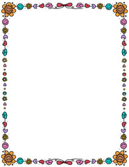 Sunflower Borders frames. Flower Frame. Hand-Drawn borders. Doodle Borders Frames. Perfect for invitations, worksheets, weddings, and printable.