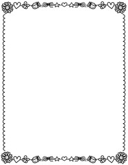 Sunflower Borders frames. Flower Frame. Hand-Drawn borders. Doodle Borders Frames. Perfect for invitations, worksheets, weddings, and printable.