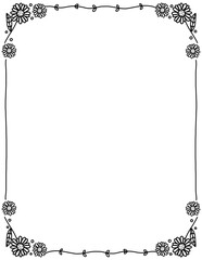 Sunflower Borders frames. Flower Frame. Hand-Drawn borders. Doodle Borders Frames. Perfect for invitations, worksheets, weddings, and printable.