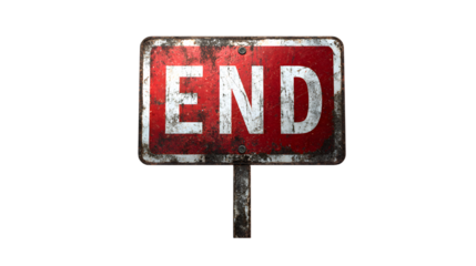Dead End sign, isolated on white background 