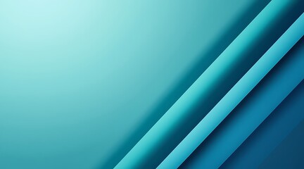 Obraz premium Diagonal blue and teal abstract geometric background with soft shadows image
