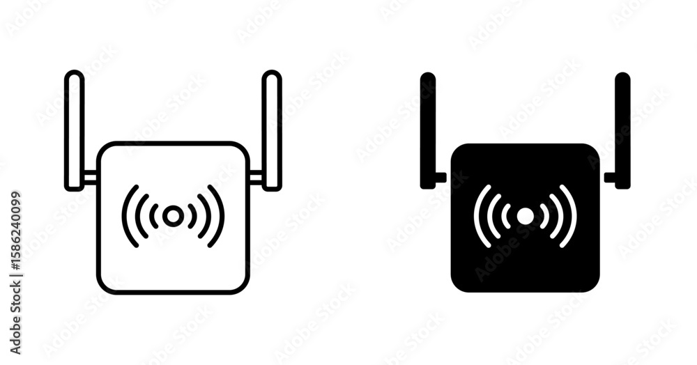 Poster modem or router icon