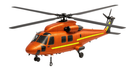 Fototapeta premium Rescue helicopter with dual rotors and external winch