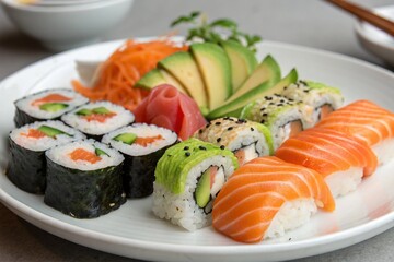 sushi on a plate