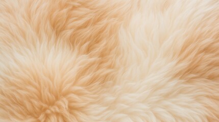 Fototapeta premium Soft beige furry wool texture close up providing warm cozy background for natural material surface in home textile comfort design and winter warmth