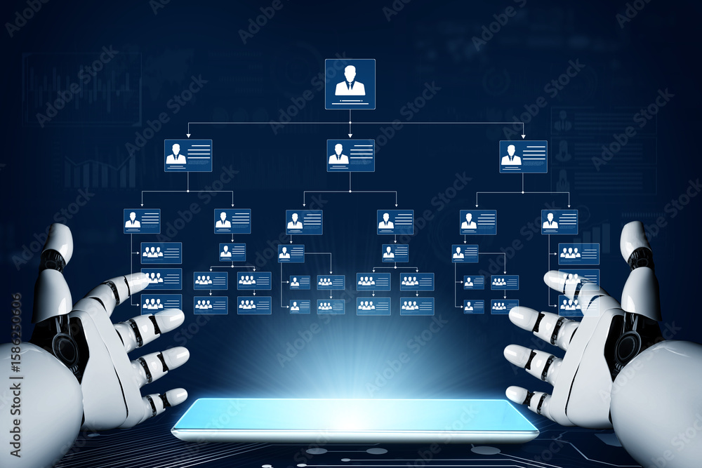 Poster ai supports org chart creation by organizing structure, team, and corporate roles into an efficient 