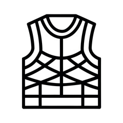 Mesh Top Outline Vector Icon on White Background