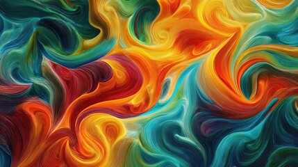 Fototapeta premium Colorful abstract background with swirling and flowing shapes
