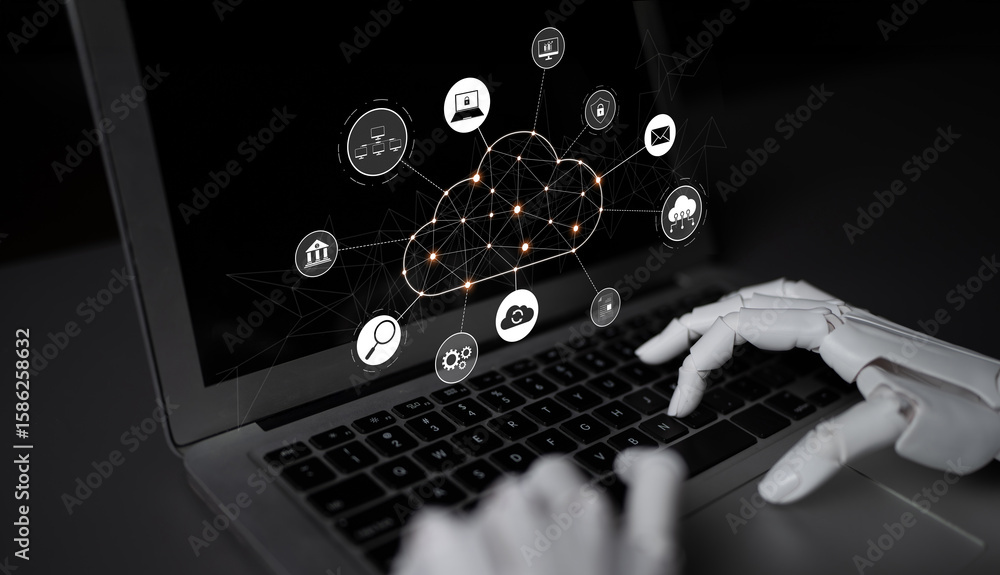 Poster ai enhances cloud computing by optimizing service, cloud, and network integration for efficient digi