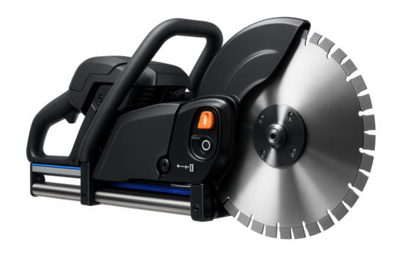 Wall saw with a dual-rail guide and a quick-start ignition system for rapid deployment in emergency response operations.