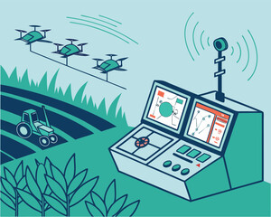 Smart Agriculture AI Data System Interface | Farm Tech Monitoring Display