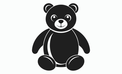 Teddy bear outline, cute toy sketch, bear line vector, Teddy bear line art vector, Cute teddy outline icon 