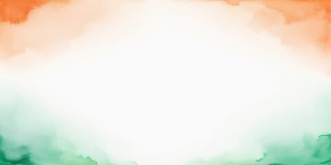 Abstract Watercolor Background: Abstract watercolor artwork blends orange and green hues, evoking a sense of fluidity, emotion, and dynamic creativity.