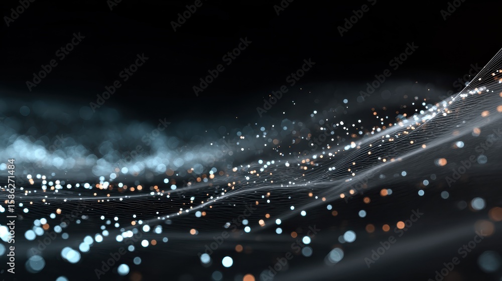 Poster technology particle abstract background