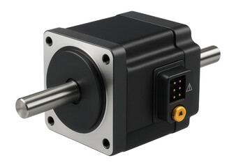 Fototapeta premium Hybrid stepper motor with a dual shaft for dual-axis control in textile machinery.
