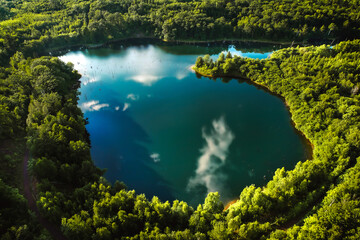 Drone Shot - historical Negaunee collapsed mine