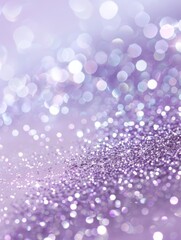 Abstract light purple and lavender sparkling glitter background with shiny bokeh, ideal for adding a touch of festive glamour to any project