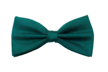 a green bow tie on a white background