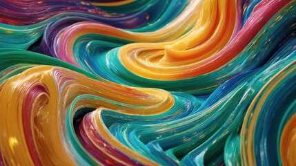 Colorful abstract background with swirling and flowing shapes