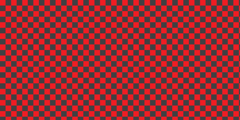 Red and black chess pattern. Checkerboard seamless vector illustration. Abstract checkered checkerboard for game. Grid geometric rectangle shape.