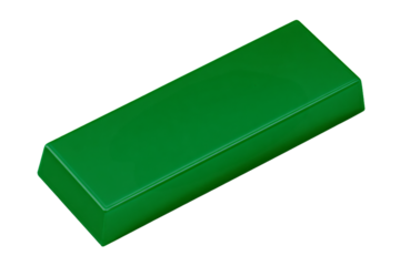 a green box with a lid on a white background