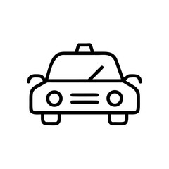 Obraz premium Taxi icon illustration in minimalist line art style 