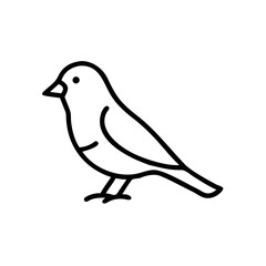 Obraz premium Line art illustration of a canary bird in a minimalist design 